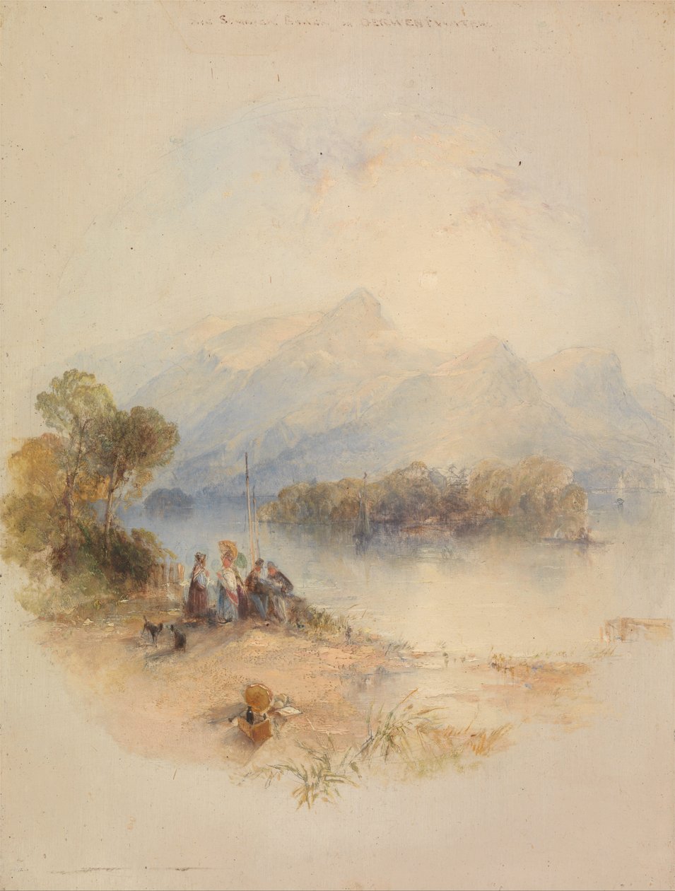 The Summer Bower, Derwent Water av Thomas Creswick
