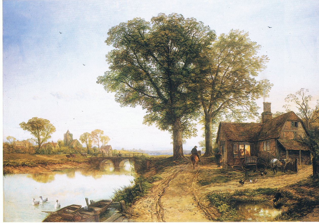 Byns smedja av Thomas Creswick
