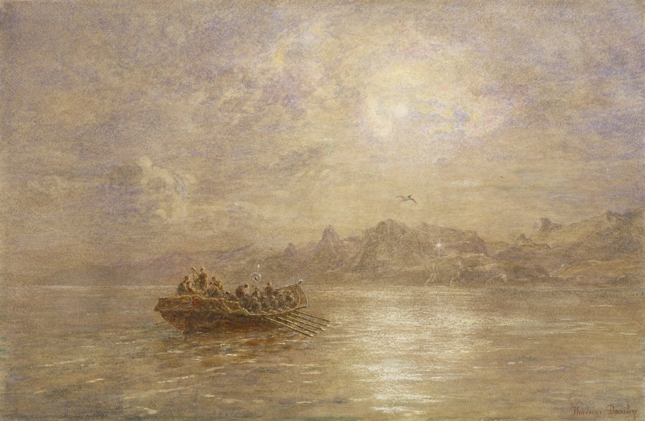 1880 års bortgång (wc med kroppsfärg på papper) av Thomas Danby