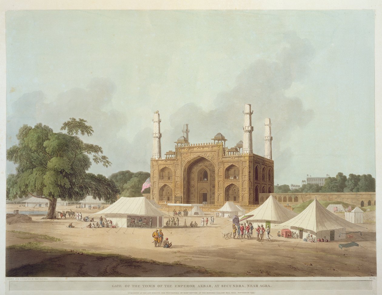 Porten till kejsaren Akbars grav (1542-1605), i Secundra, Agra, från 