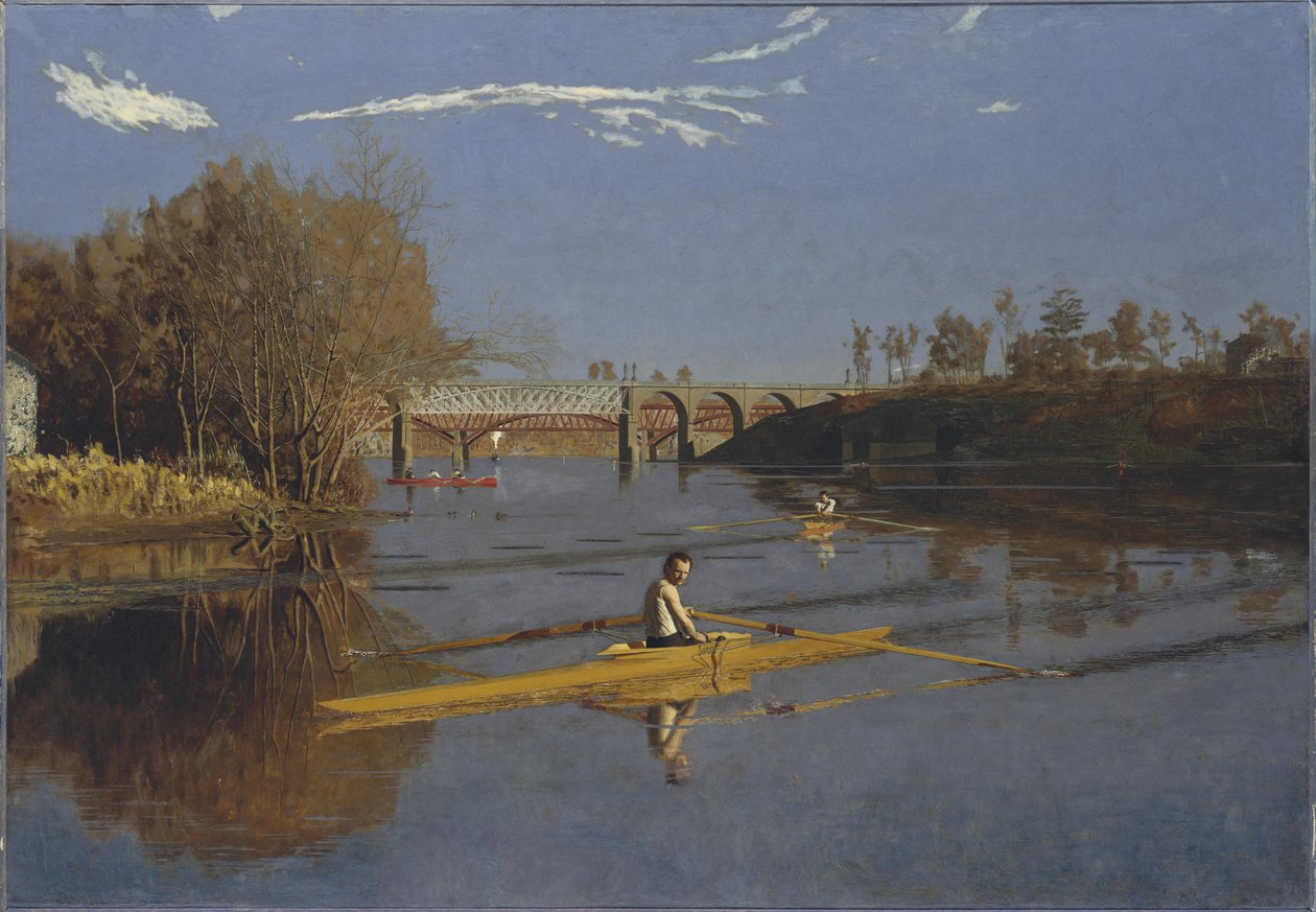 The Champion Single Sculls Max Schmitt in a Single Scull  av Thomas Eakins