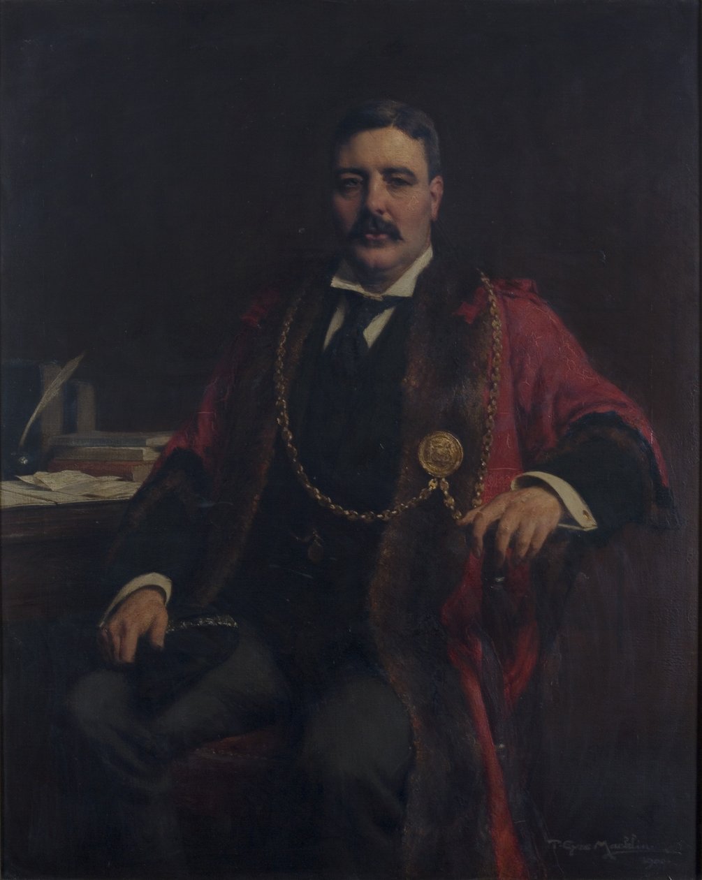 Porträtt av rådmannen Thomas Dunn Marshall av Thomas Eyre Macklin