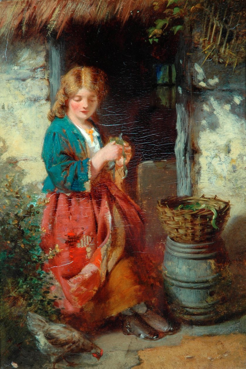 Kvinna vid en stugdörr, 1851-93 av Thomas Faed
