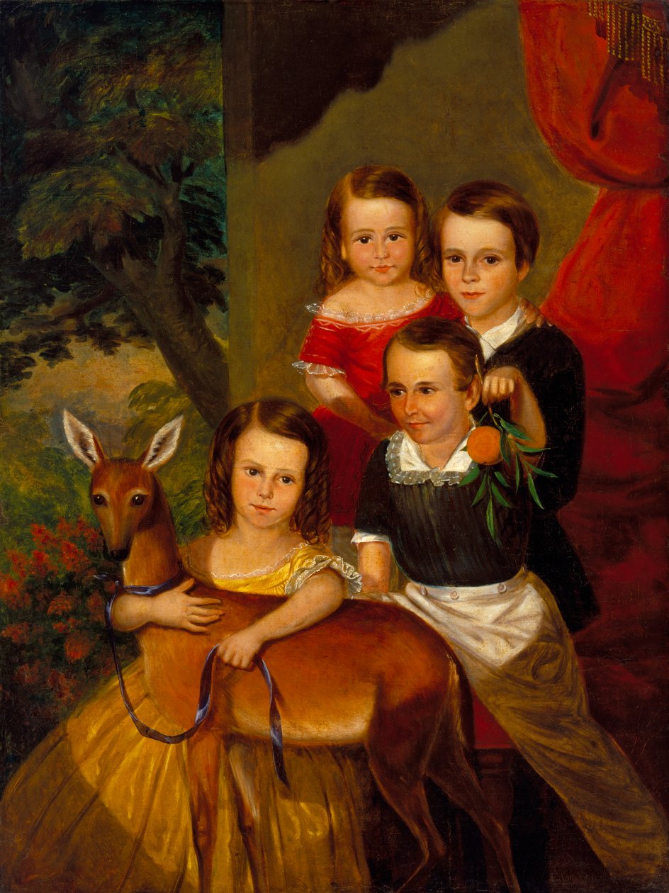 Porträtt av Jones Children of Galveston, c.1853 av Thomas Flintoff