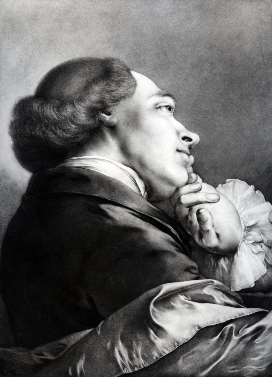 Man i profil, 1760 (mezzotint) av Thomas Frye