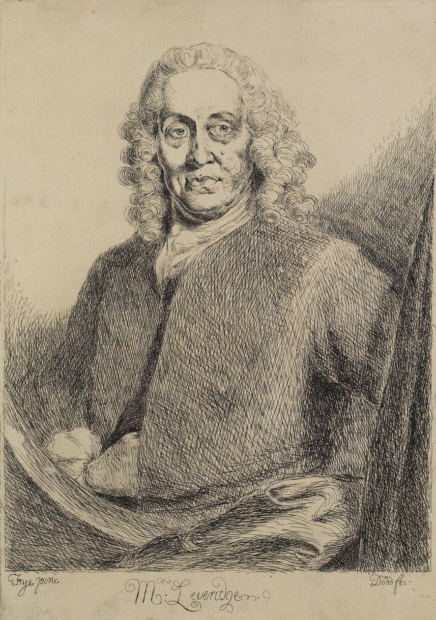Mr Leveridge, graverad av Daniel Dodd (fl.1761-80), c.1770 av Thomas Frye