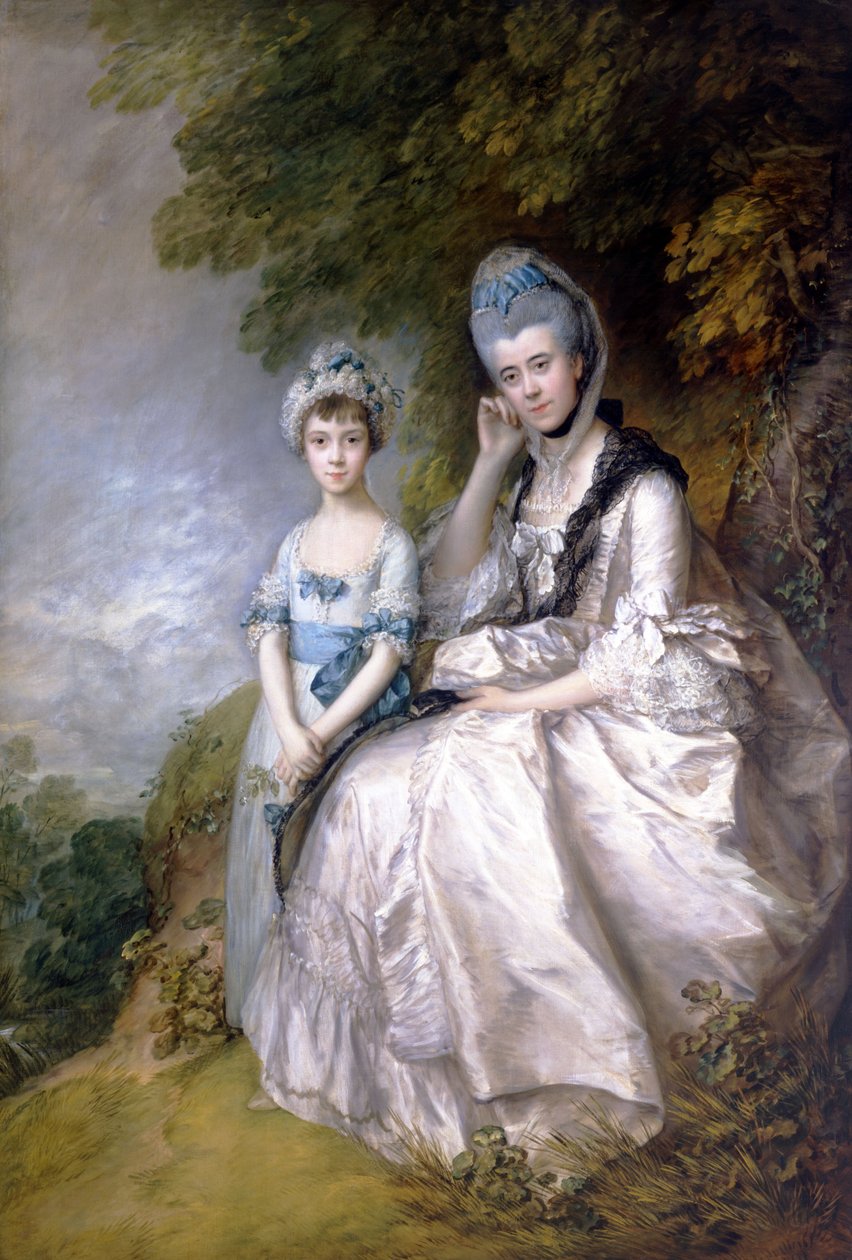 Hester, grevinnan av Sussex och hennes dotter, Lady Barbara Yelverton av Thomas Gainsborough