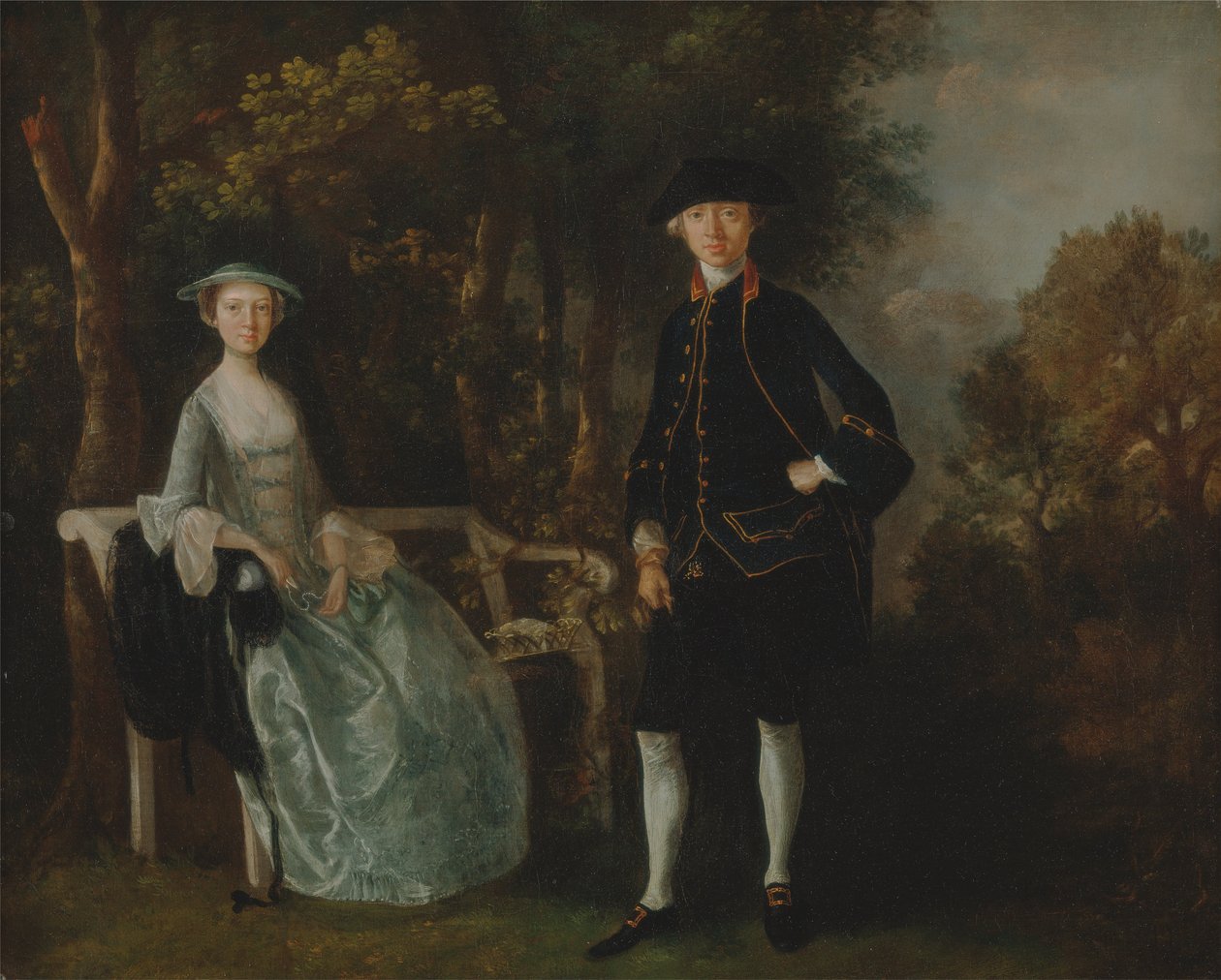 Lady Lloyd och hennes son, Richard Savage Lloyd, från Hintlesham Hall, Suffolk. av Thomas Gainsborough