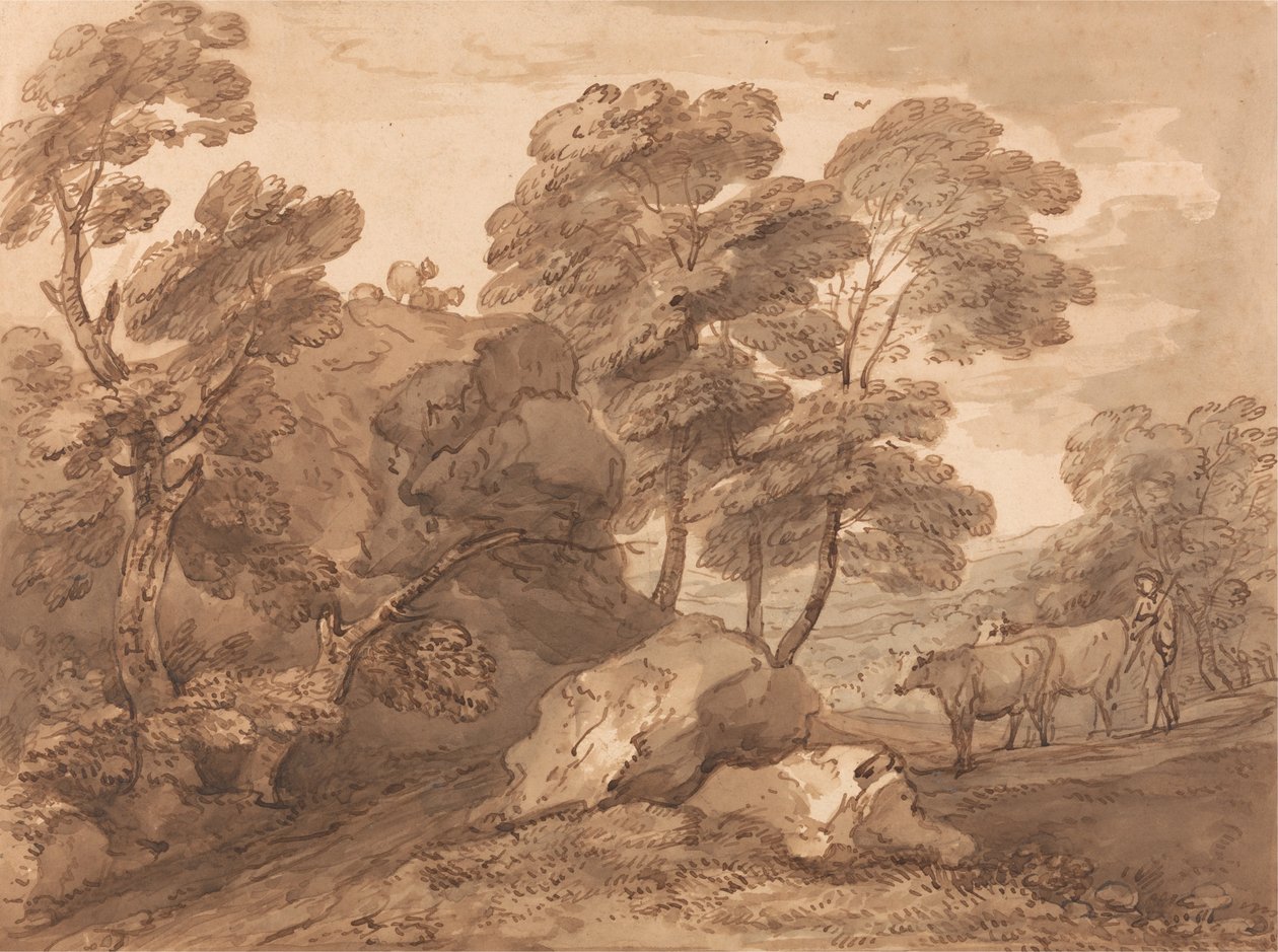 Landskap med kor av Thomas Gainsborough