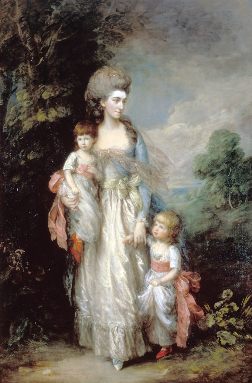Fru Elizabeth Moody med sina söner Samuel och Thomas av Thomas Gainsborough