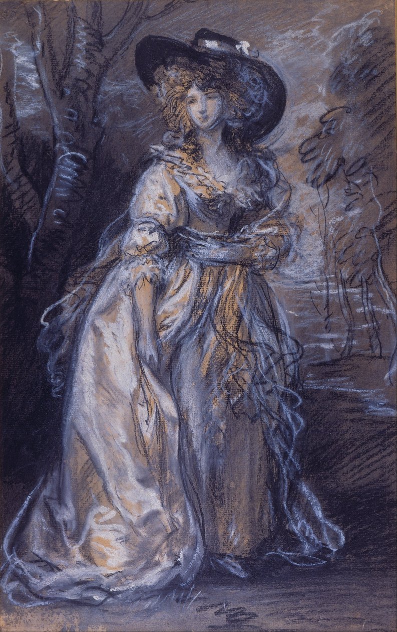 Studie av en dam av Thomas Gainsborough