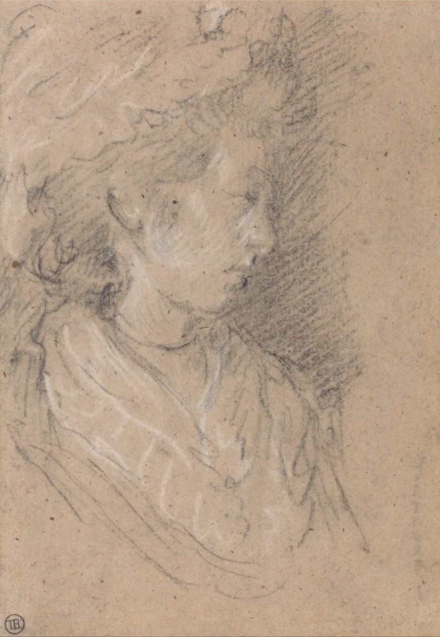 Studie av en kvinna i en mob Cap av Thomas Gainsborough