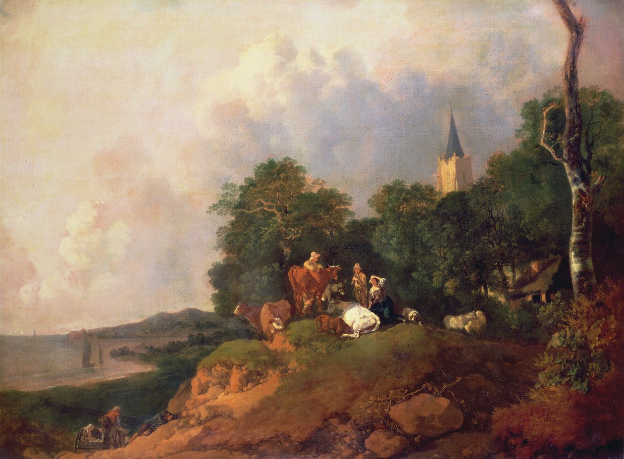 Vy nära kusten, ca 1750-55 av Thomas Gainsborough