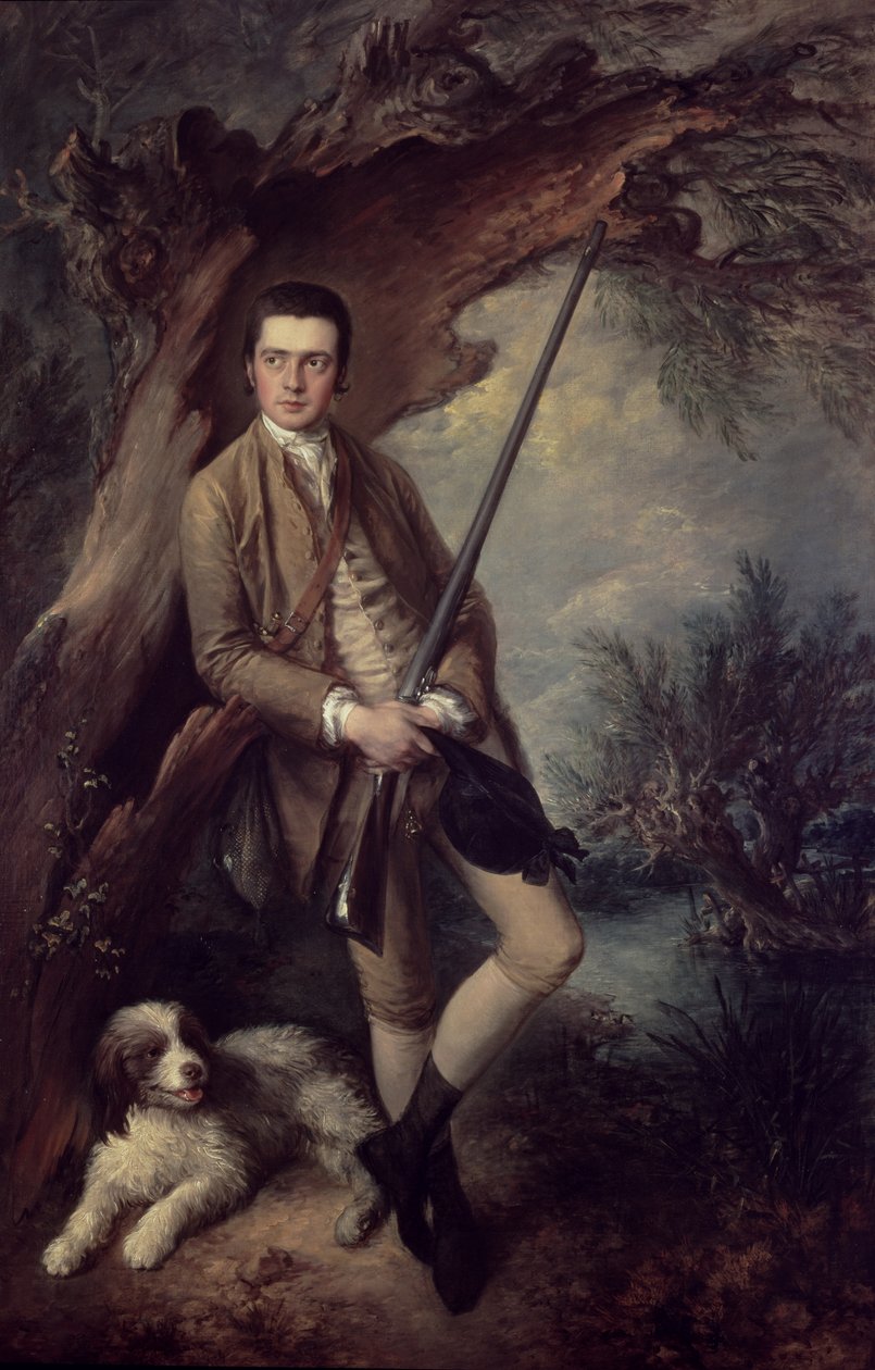 William Poyntz från Midgham och hans hund Amber av Thomas Gainsborough