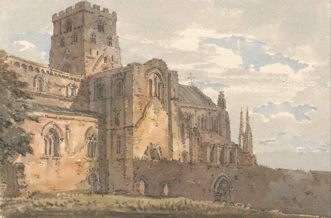 Carlisle Cathedral, Cumberland, från sydväst av Thomas Girtin
