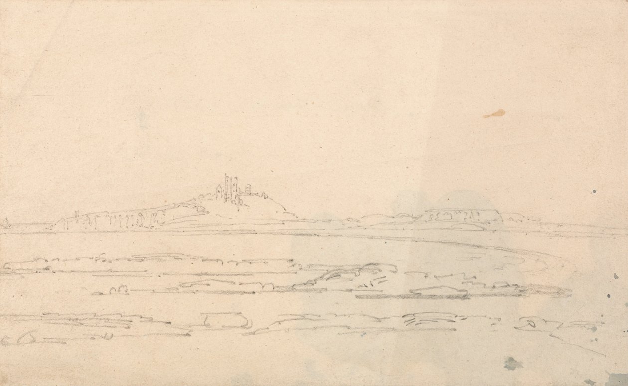 Dunstanburgh Castle på avstånd av Thomas Girtin