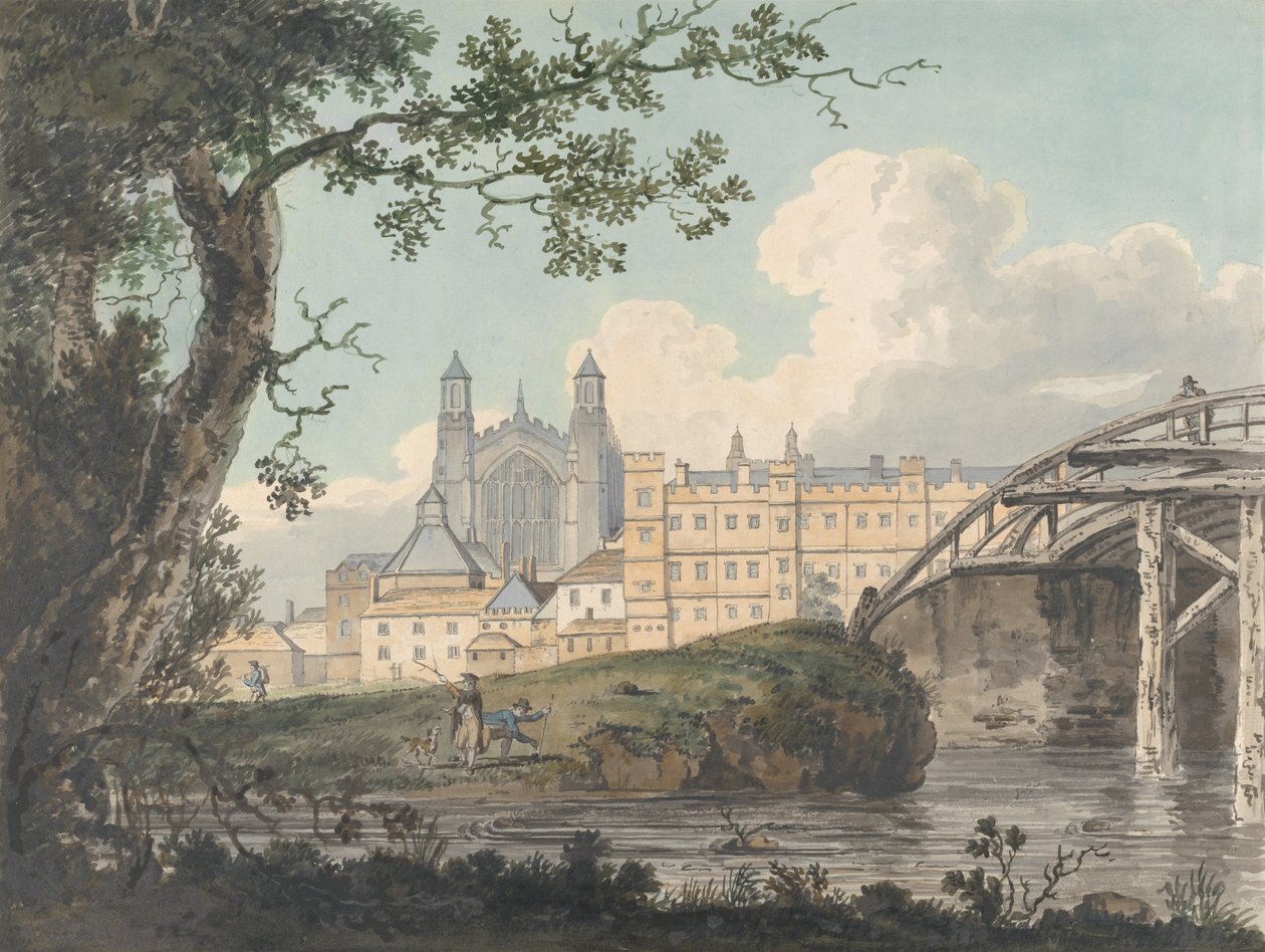 Eton College från Datchet Road av Thomas Girtin