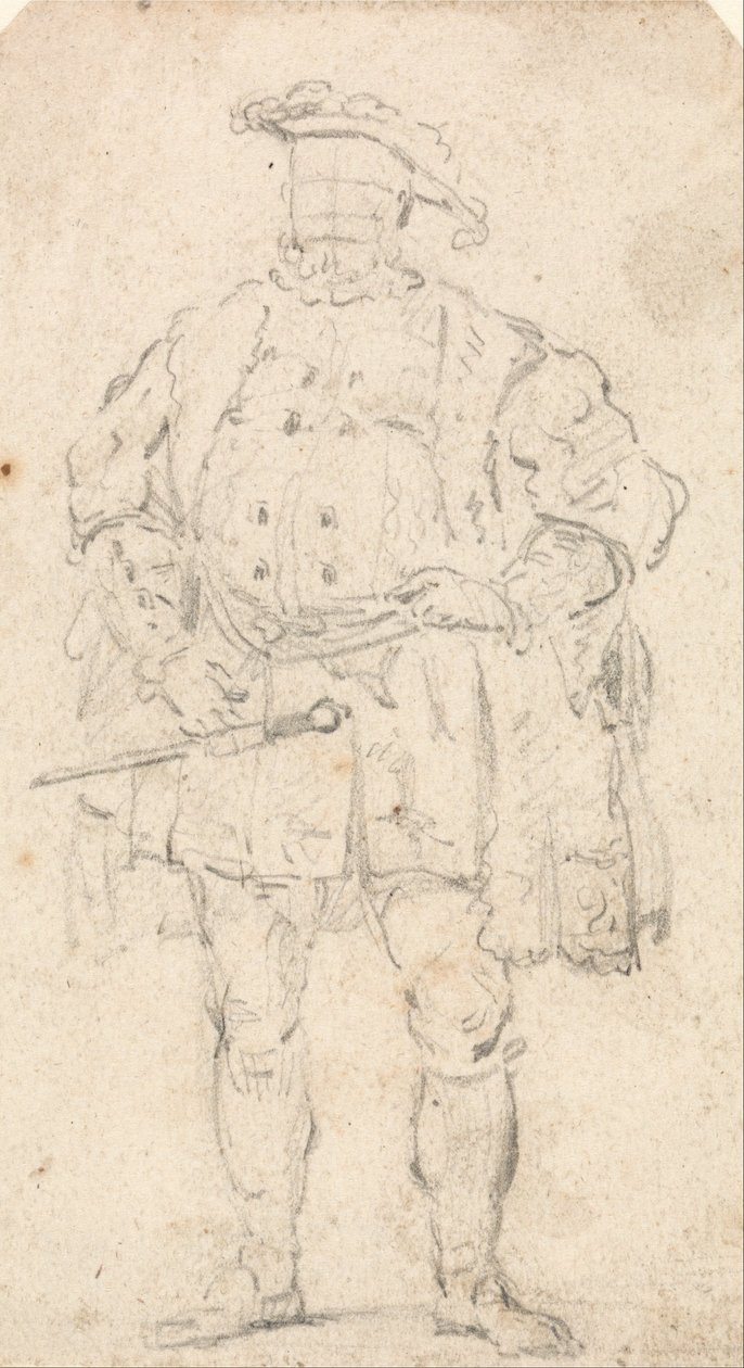 Figur Kostymstudie av Henry VIII av Thomas Girtin