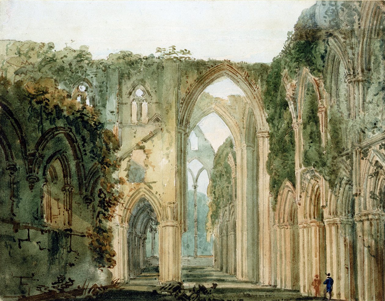 Interiör i Tintern Abbey av Thomas Girtin