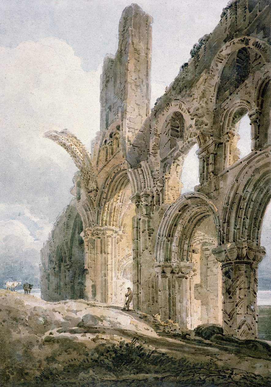 Lindisfarne Abbey, ca 1797 av Thomas Girtin