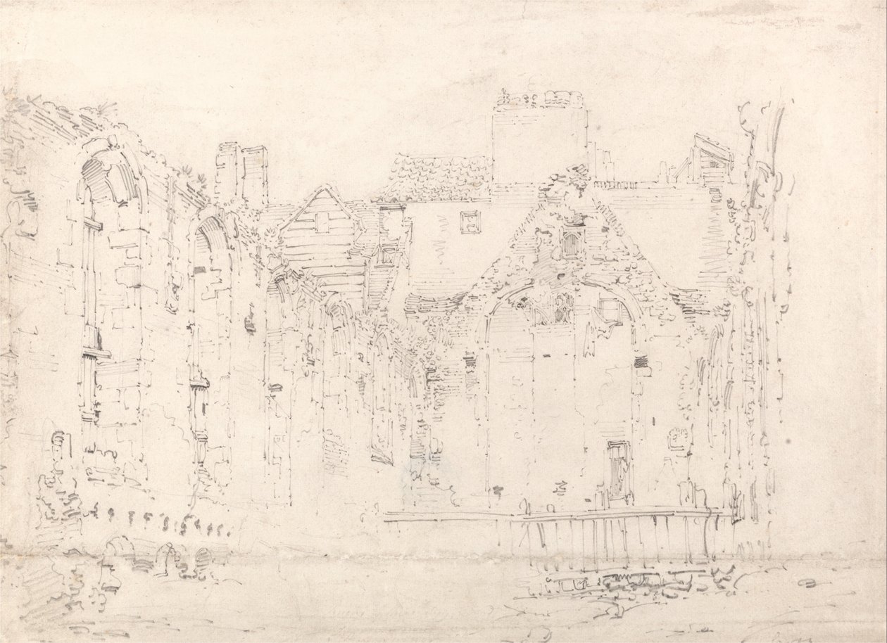 Ruinerna av Savoy Palace av Thomas Girtin