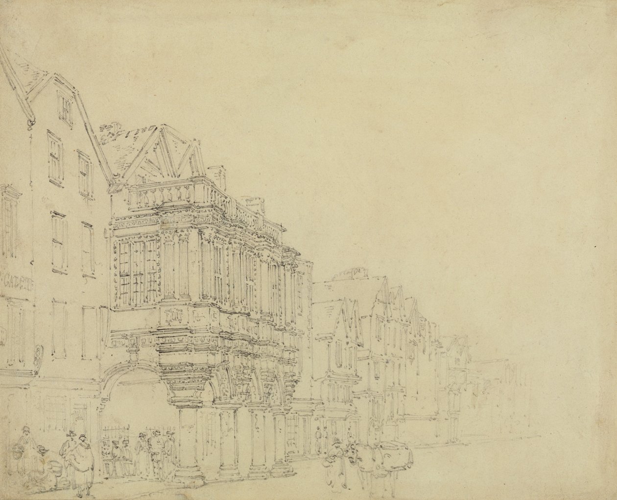 The Guildhall, Exeter, ca 1797 (grafit på papper) av Thomas Girtin