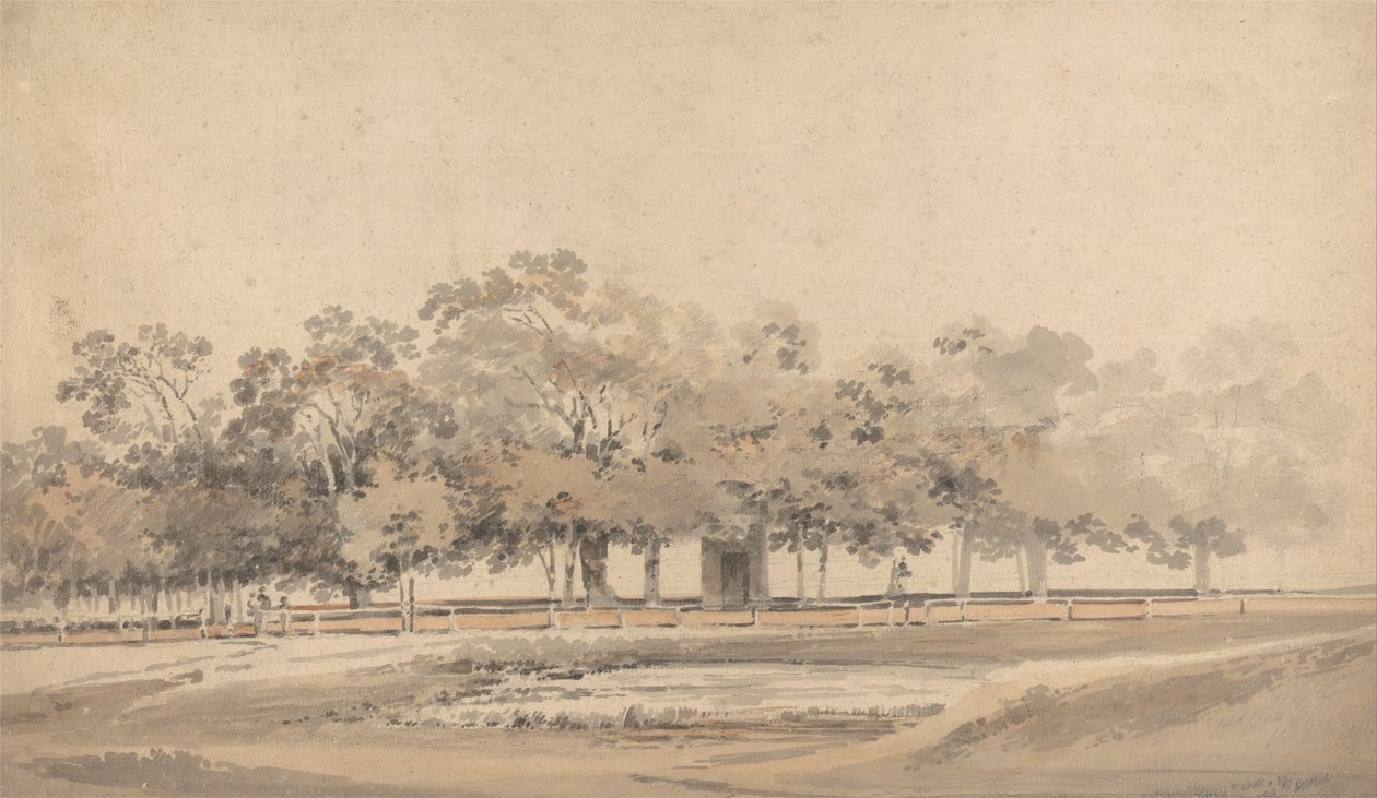 Träd i Hyde Park, London av Thomas Girtin