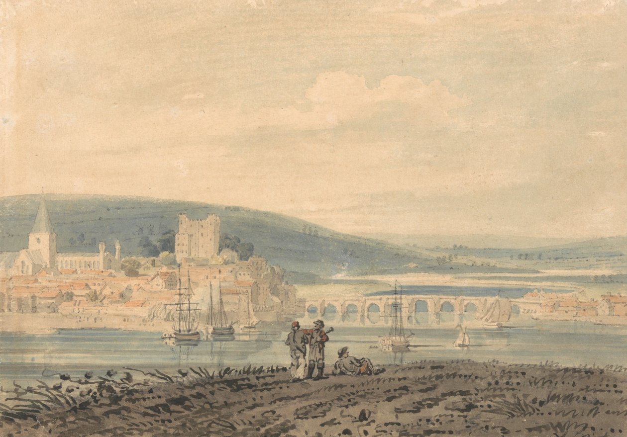 Utsikt över Rochester av Thomas Girtin
