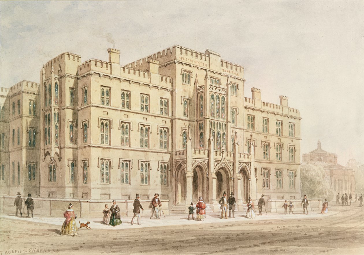 Westminster Hospital (wc på papper) av Thomas Hosmer Shepherd