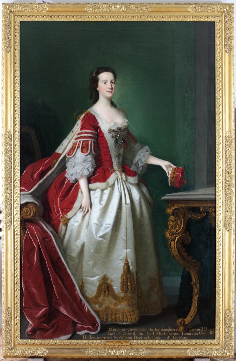 Lady Margaret Cavendish-Holles-Harley, hertiginna av Portland, ca 1744 av Thomas Hudson