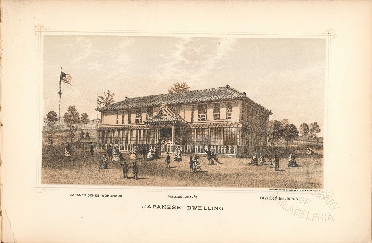 Japanese Dwelling, från "Centennial Portfolio" av Thompson Westcott, 1876 av Thomas Hunter
