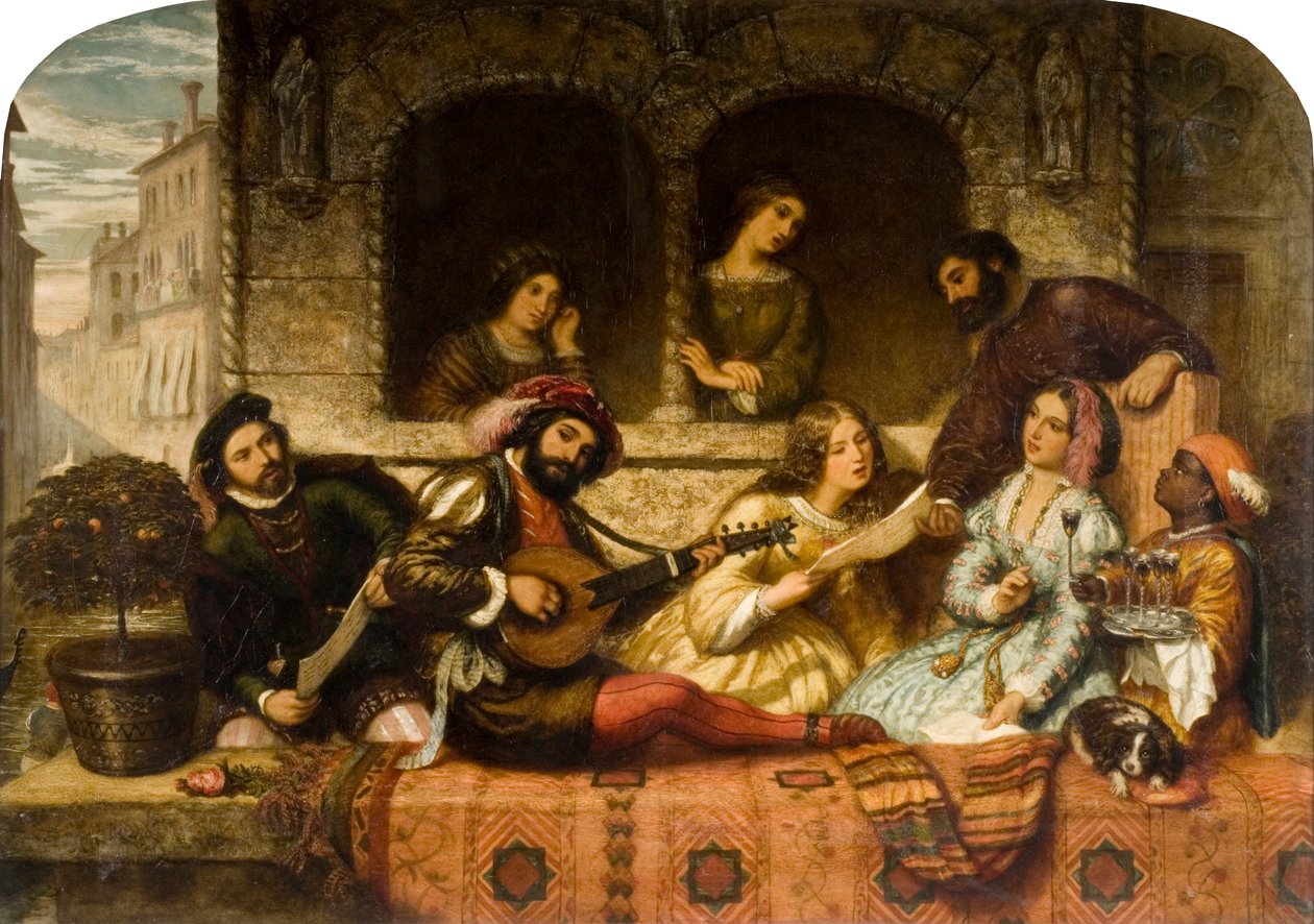 Venetiansk balkongscen, 1859 av Thomas Kent Pelham