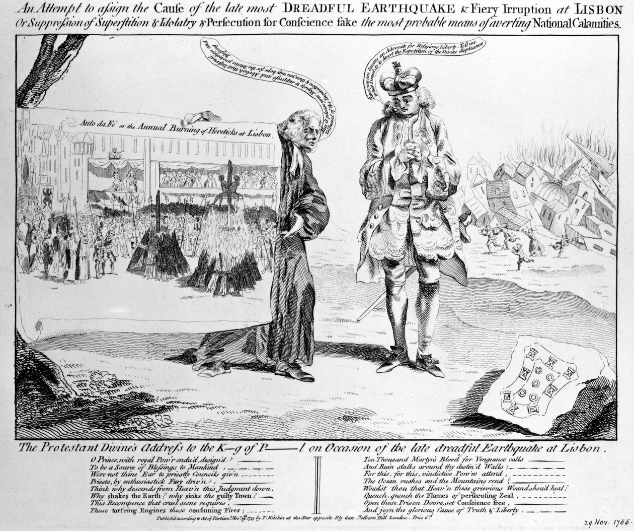 Ett försök att ange orsaken till den sena mest fruktansvärda jordbävningen i Lissabon, 1755 av Thomas Kitchin