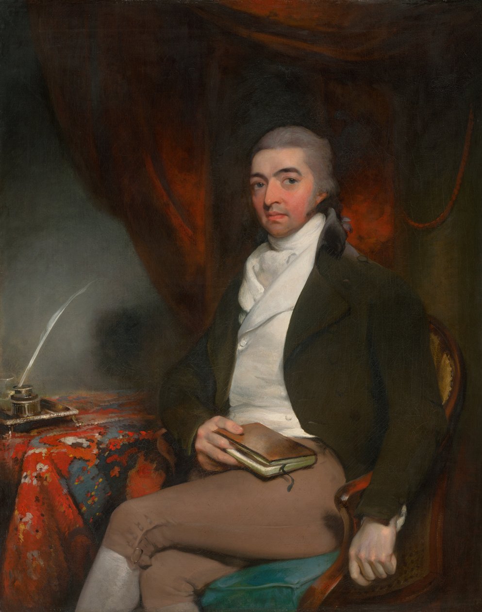 Portrait of a Seated Man with a Book av Thomas Lawrence