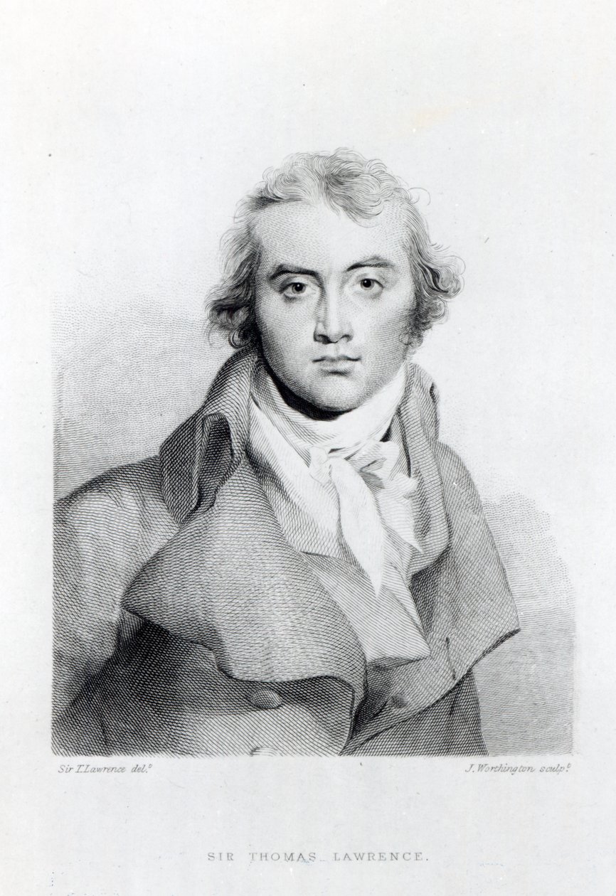 Självporträtt, graverad av J. Worthington av Thomas Lawrence