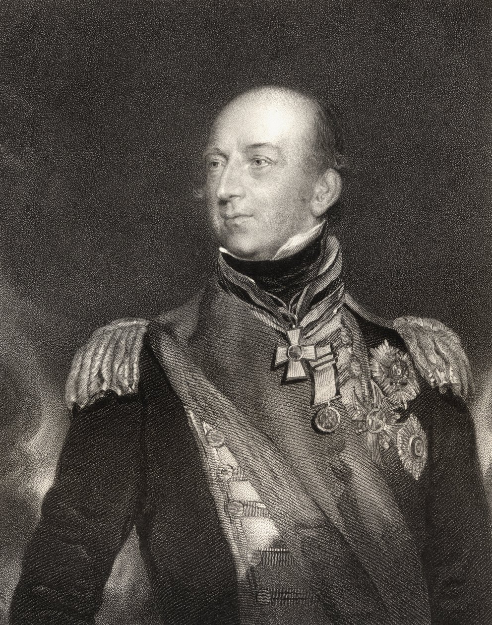 Sir Edward Codrington, brittisk amiral, graverad av J. Cochran (fl.1821-65), från 