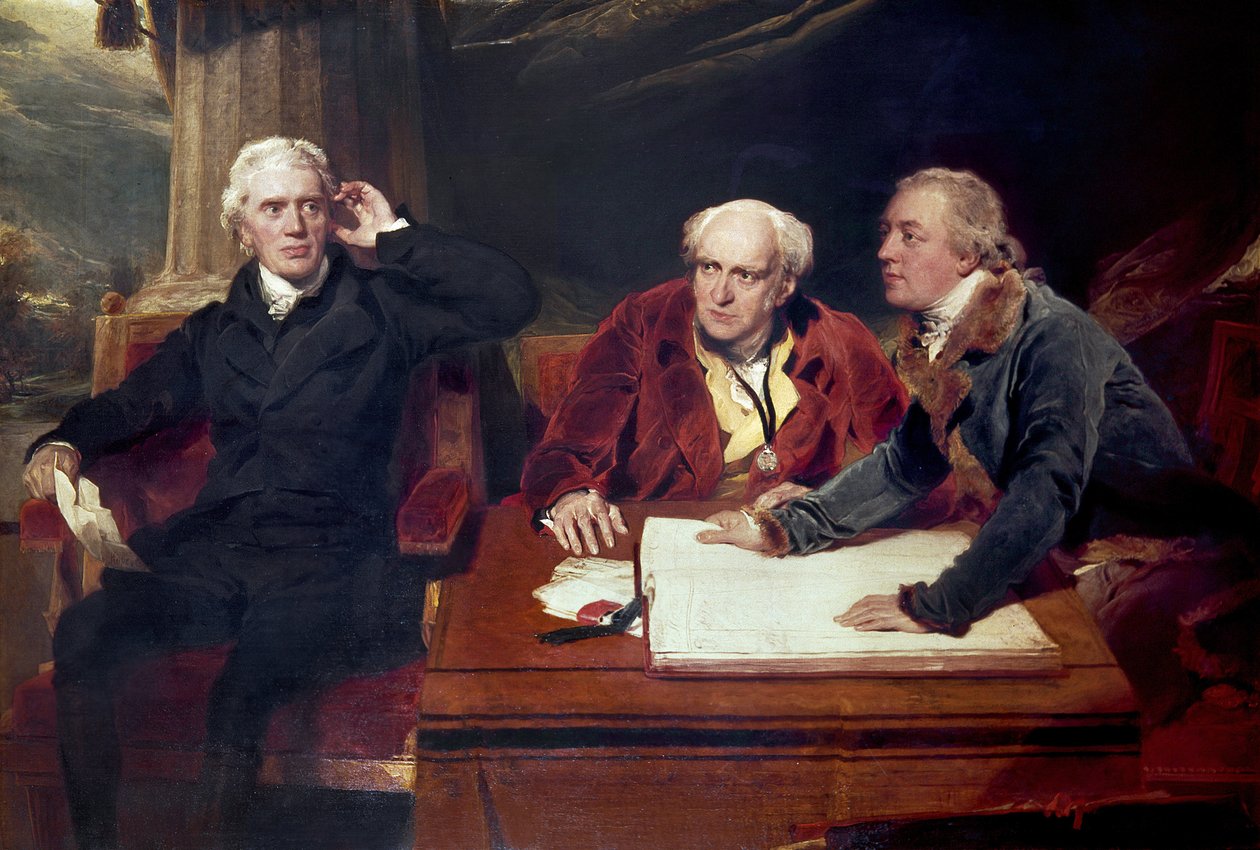 Sir Francis Baring, bankir och direktör för Ostindiska kompaniet, med sina medarbetare av Thomas Lawrence