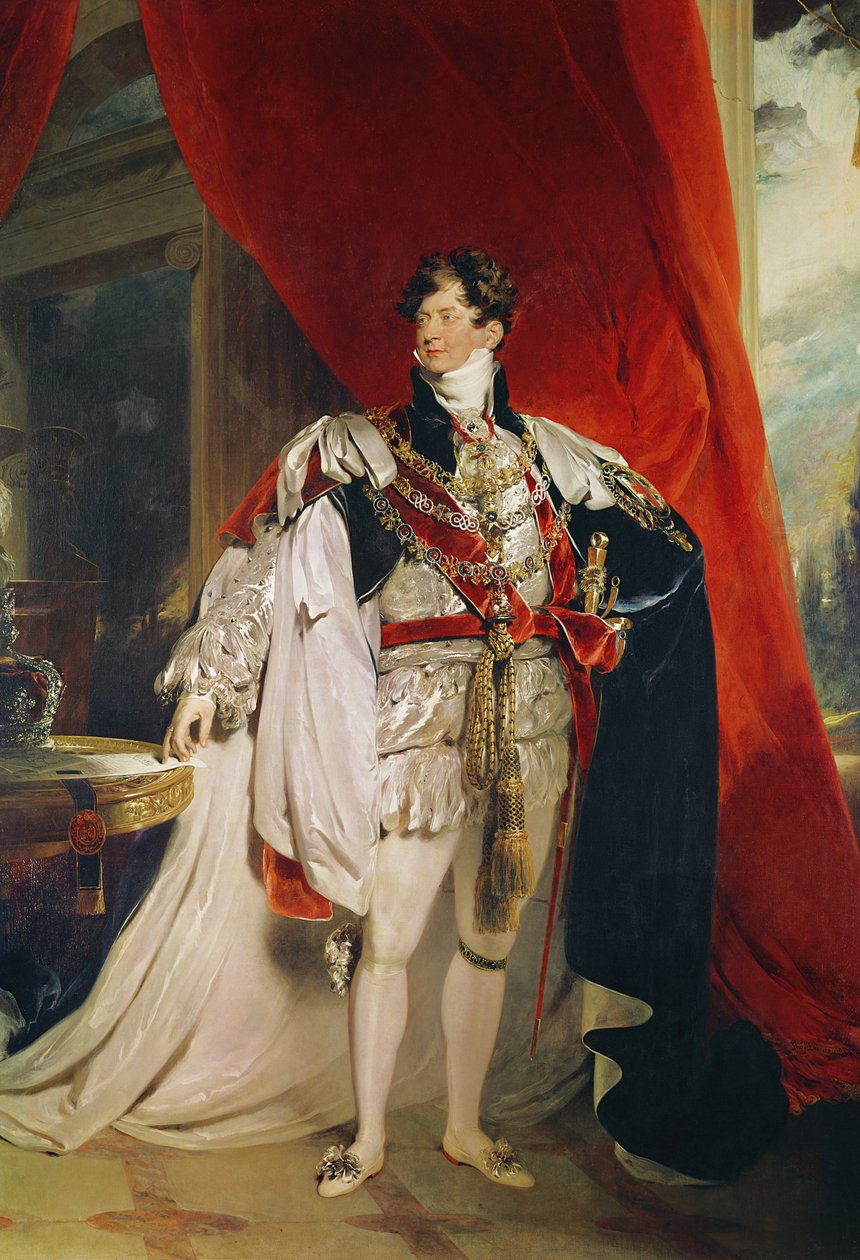 Prinsregenten, senare George IV (1762-1830) i sina strumpebandsrockar, 1816 (se 151574 och 61203 för detaljer) av Thomas Lawrence