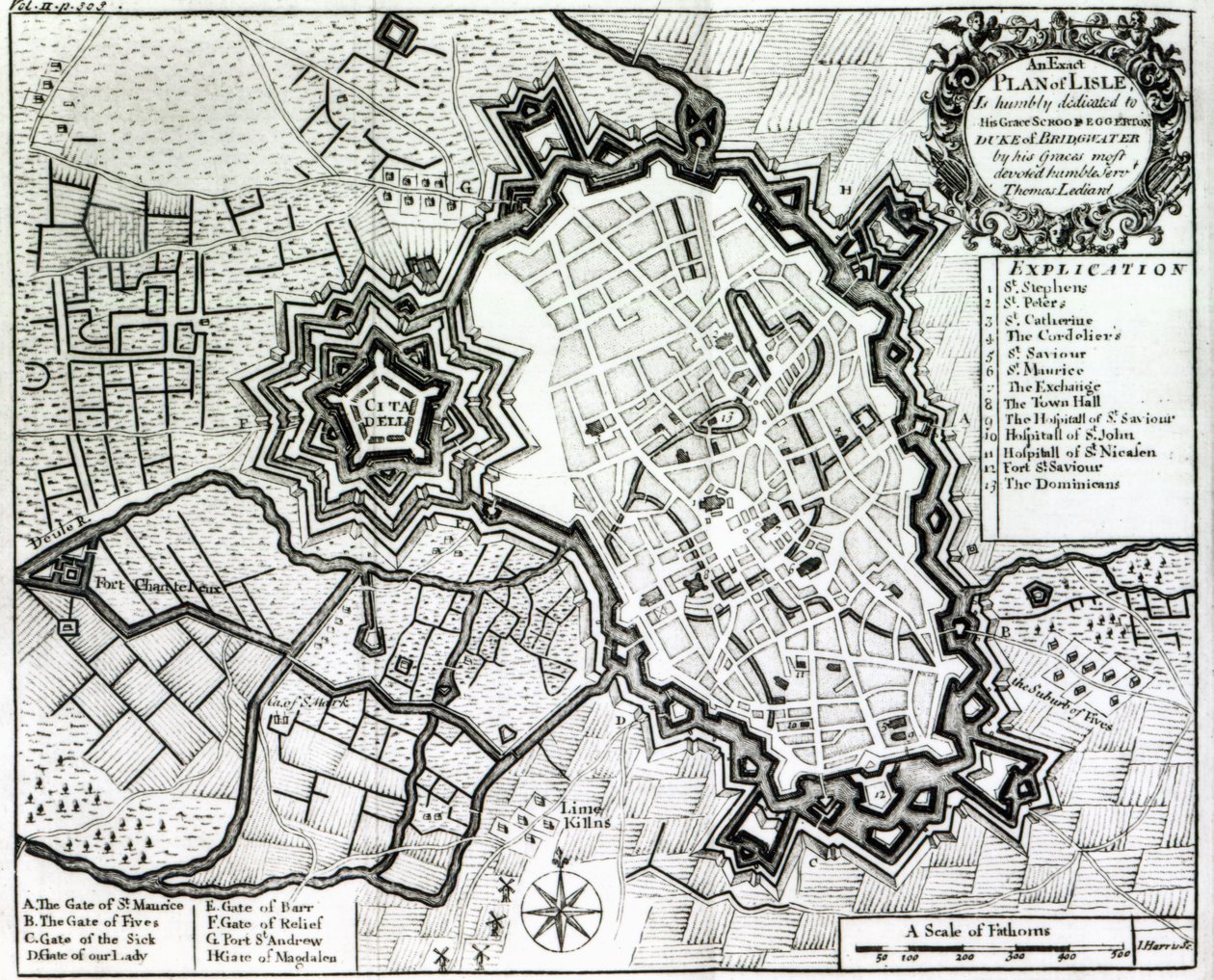 Fuafuaga a Lisle, 1736 swed av Thomas Lediard