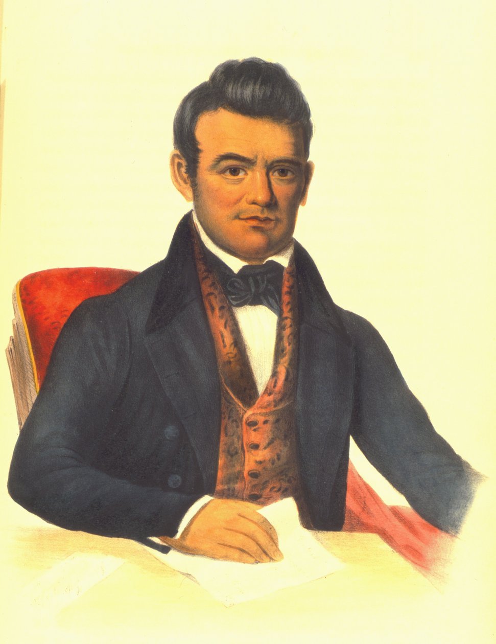 John Ross, en Cherokee-hövding, 1854 1848 (handfärgad litho) av Thomas Loraine McKenney