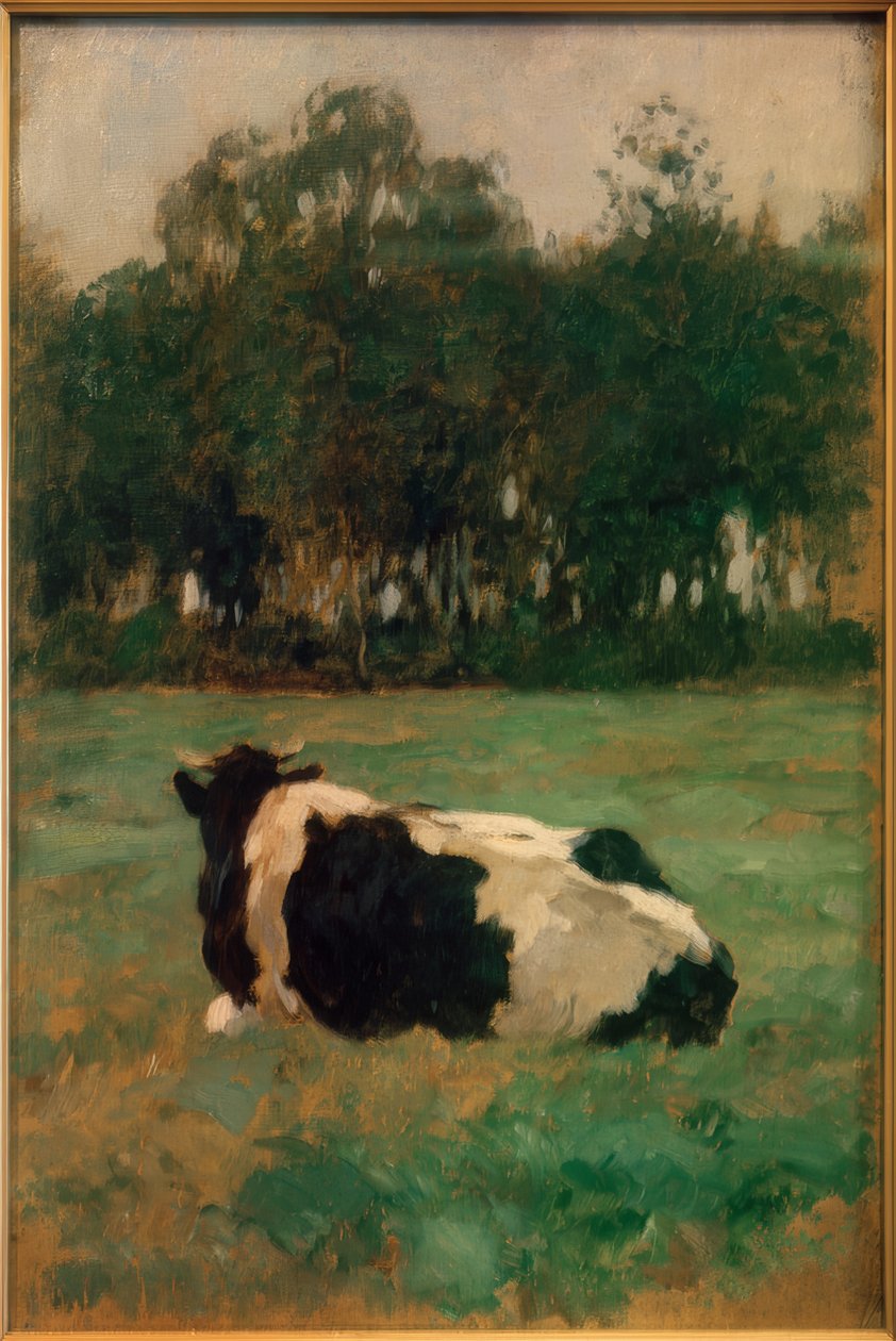 Ljugande ko av Thomas Ludwig Herbst
