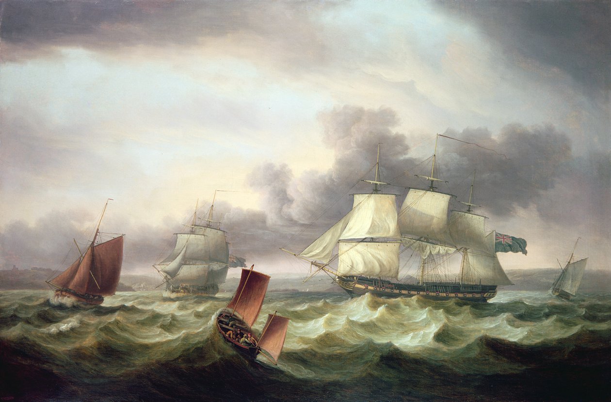 Frakt från Plymouth Sound av Thomas Luny