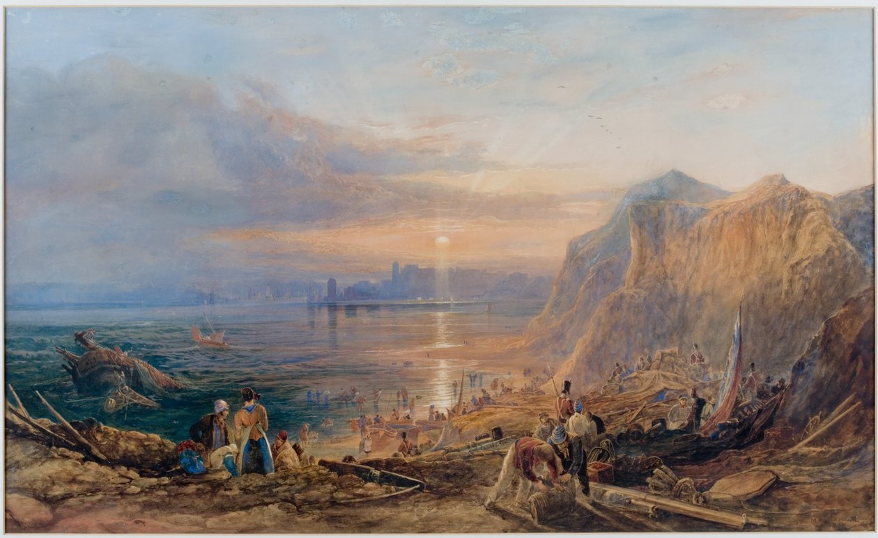 Upplösning av ett vrak vid Tynemouth (akvarell) av Thomas Miles Richardson