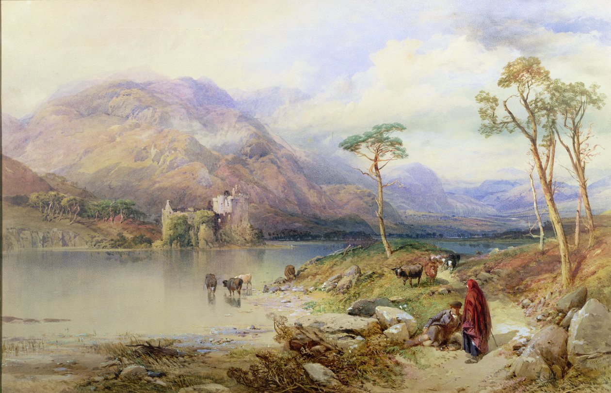 Kilchurn Castle vid Loch Awe av Thomas Miles Richardson
