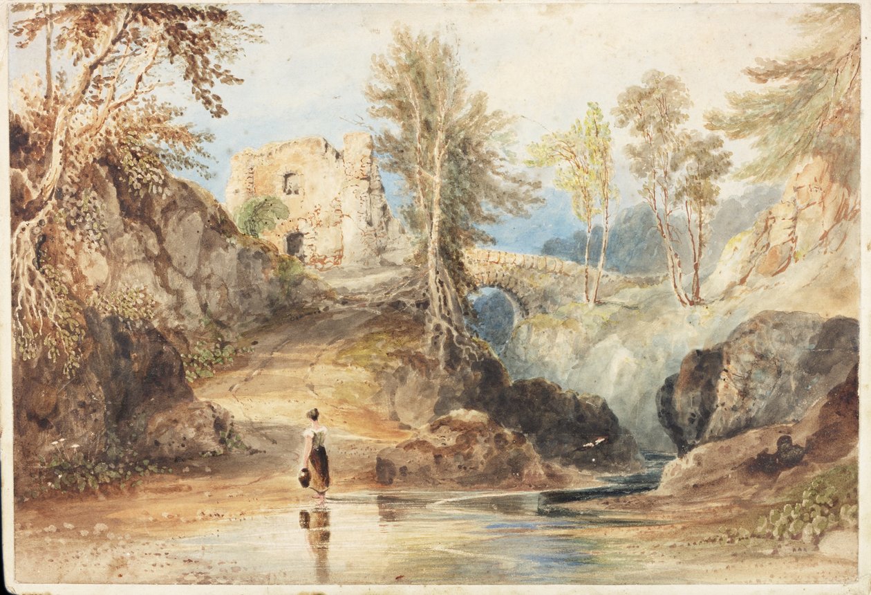 Saltwell Dene, Saltwell Park (akvarell på papper) av Thomas Miles Richardson