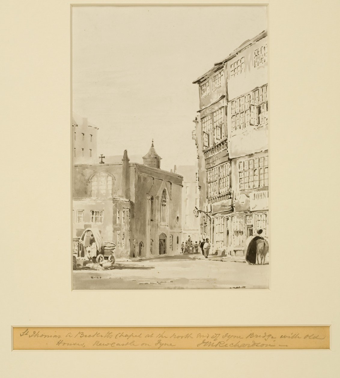 St Thomas a Beckets kapell (akvarell (tvätt) på papper) av Thomas Miles Richardson