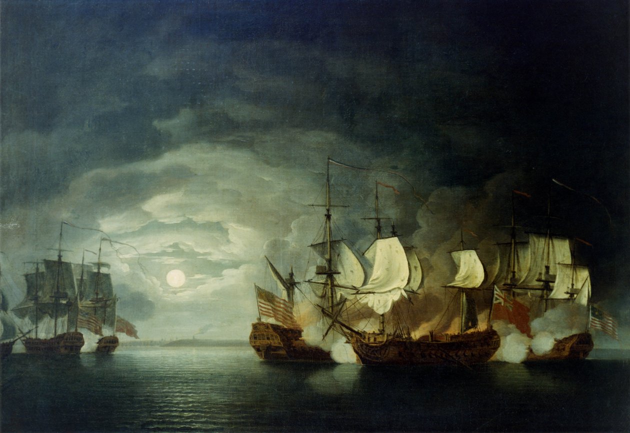 HMS Serapis av Thomas Mitchell