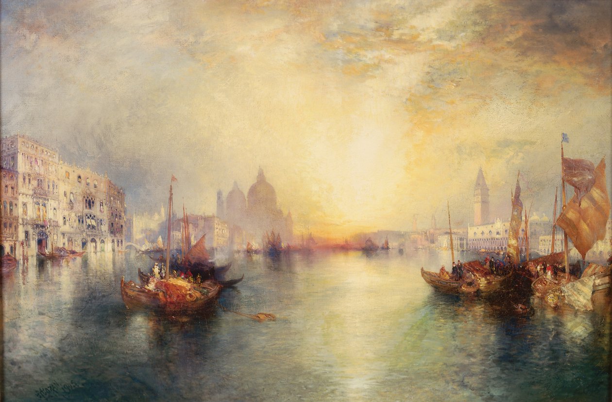 Ingången till Canal Grande, Venedig, 1905 av Thomas Moran