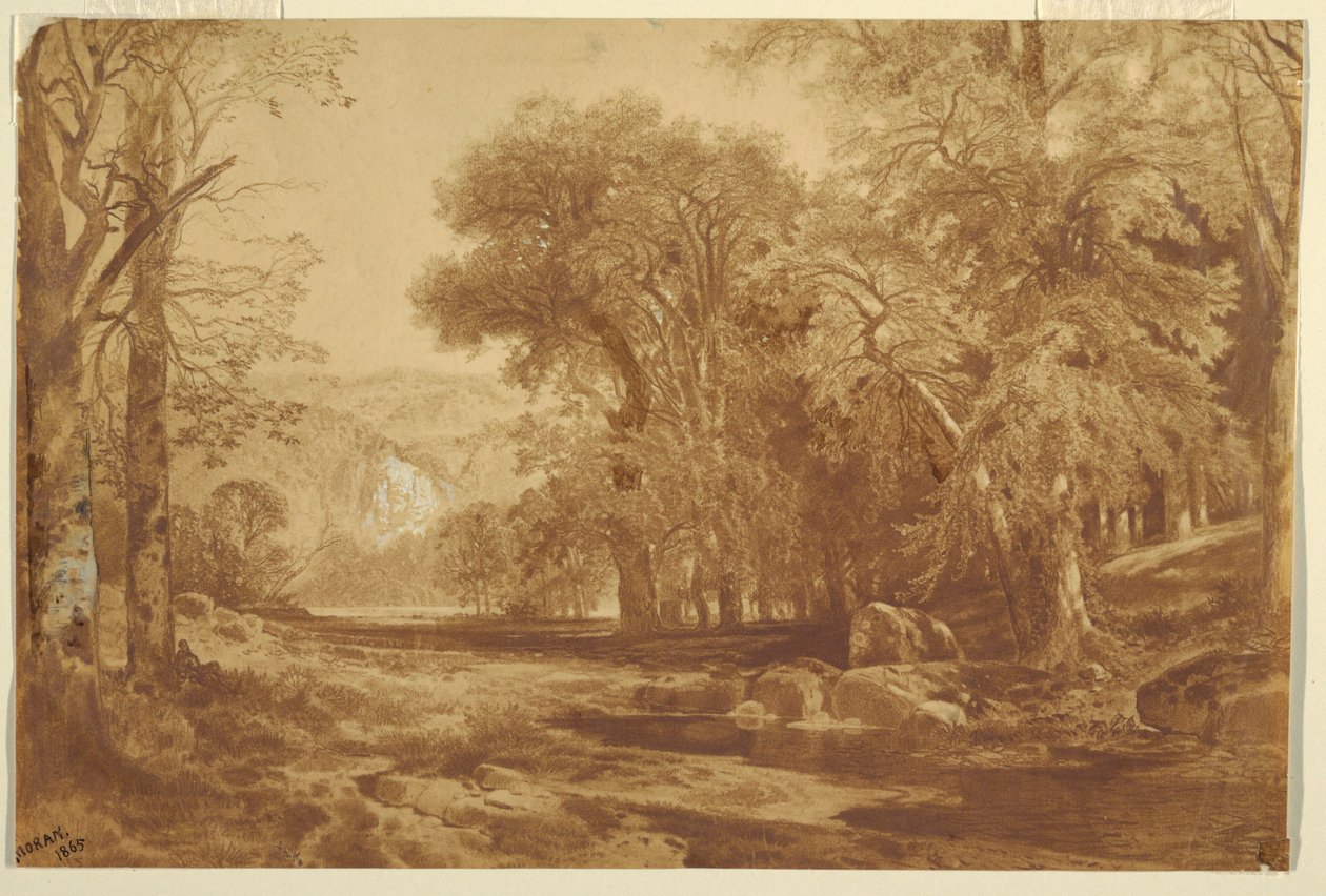 Fotografi, på Upper Delaware av Thomas Moran