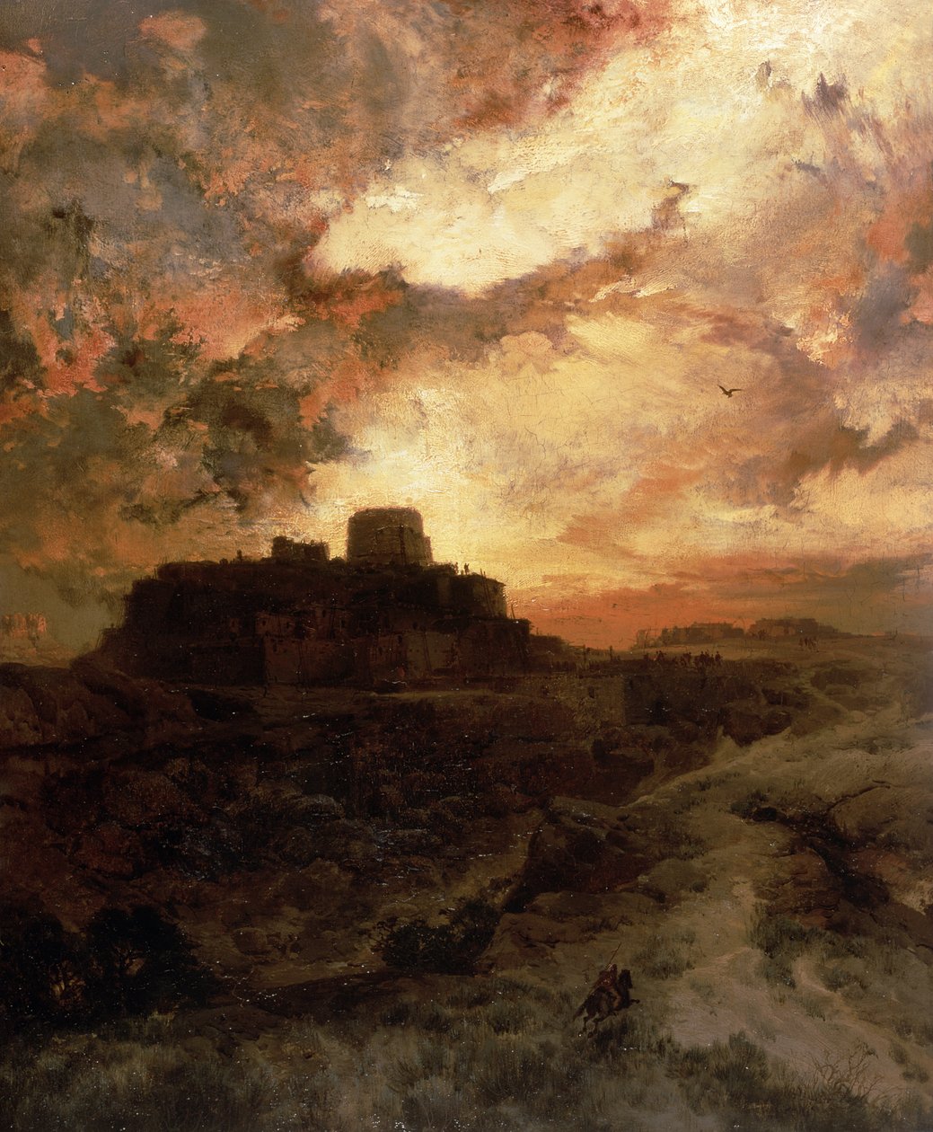 Solnedgång i Walpe, Arizona, 1880-talet av Thomas Moran